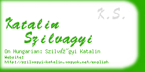 katalin szilvagyi business card